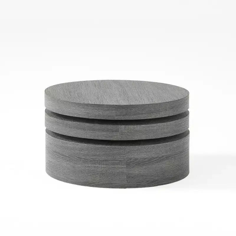 Drehbarer Couchtisch, Cocktailtisch, Mitteltisch, 32 Zoll breit, oval, Schwarz