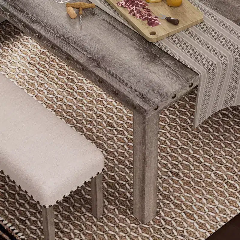 Banc de salle à manger rustique rembourré, banc pour chambre, salle à manger, salon ou entrée