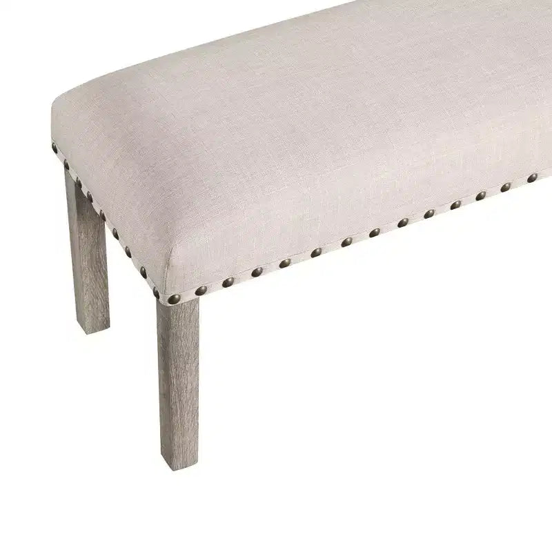 Banc de salle à manger rustique rembourré, banc pour chambre, salle à manger, salon ou entrée