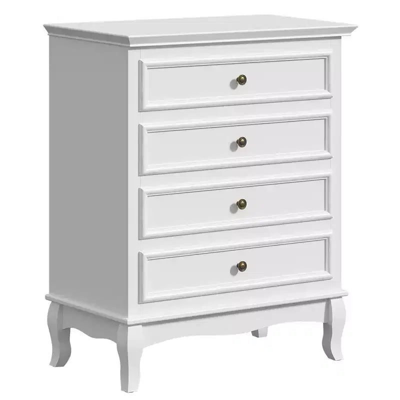 Kommode mit 4 Schubladen, großer Schubladenschrank mit kugelgelagerten Schienen, ideal für Schlafzimmer, Wohnzimmer, Flur und Eingangsbereich