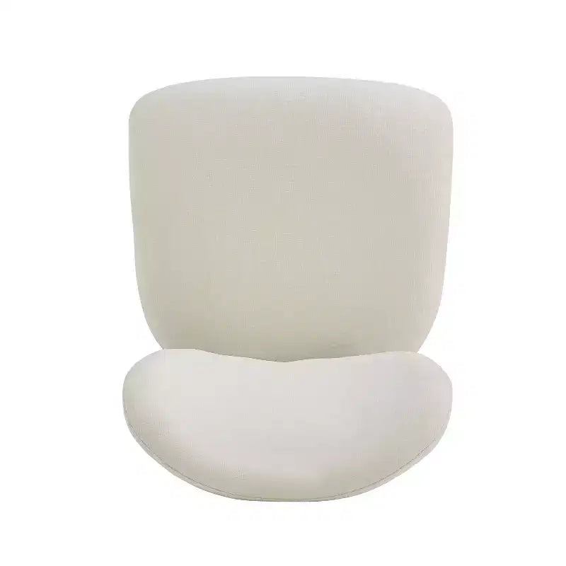 Ensemble de 2 chaises de salle à manger rembourrées sans accoudoirs, chaises d’appoint avec pieds en métal, beige+noir