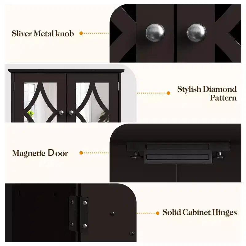 Armoire à pharmacie avec miroir, armoire de rangement murale pour salle de bains avec étagères réglables et porte-serviettes, pour salle de bains et buanderie