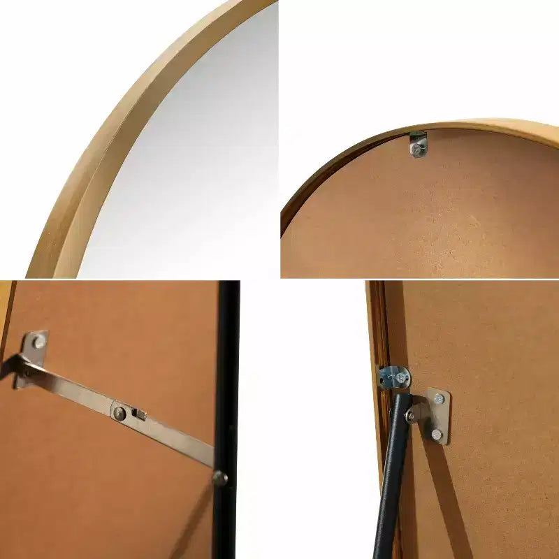 Miroir sur pied pleine longueur avec cadre en métal