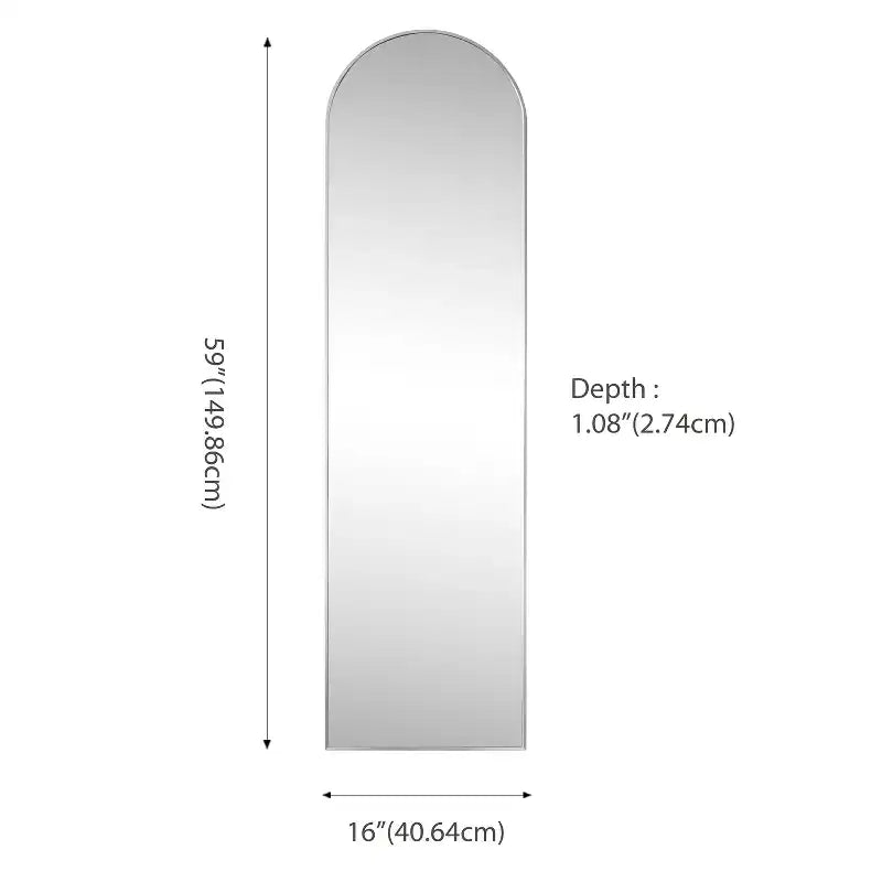 Miroir sur pied pleine longueur avec cadre en métal