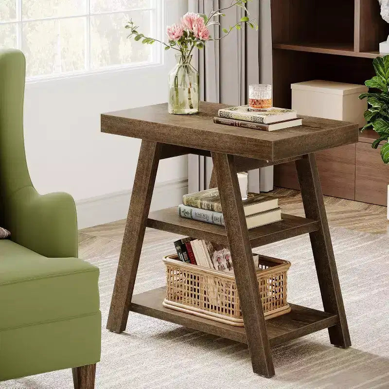 Beistelltisch im Landhausstil mit 3 Ebenen fürs Wohnzimmer