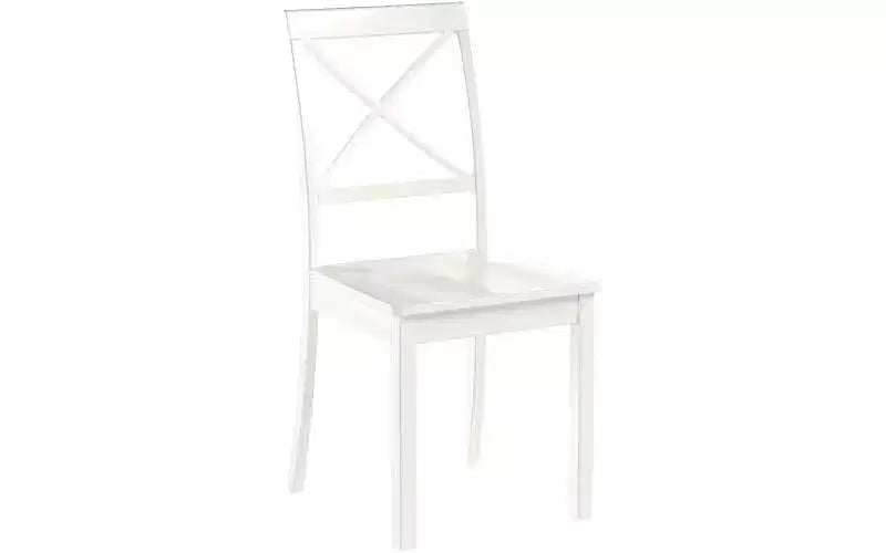 Lot de 2 chaises de salle à manger en bois massif avec dossier croisé