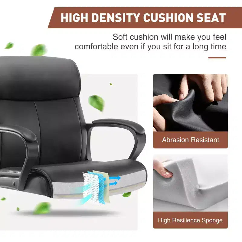 Chaise d’ordinateur confortable : réglable, soutien lombaire, accoudoirs rembourrés, pivotante et à roulettes