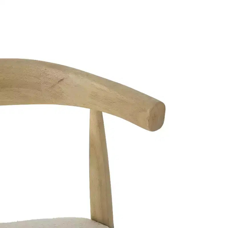 Chaises de salle à manger en bois rembourrées de tissu, style moderne mi-siècle (ensemble de 2)