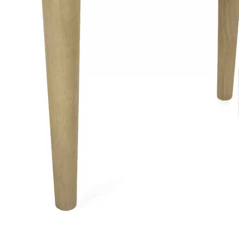 Chaises de salle à manger en bois rembourrées de tissu, style moderne mi-siècle (ensemble de 2)