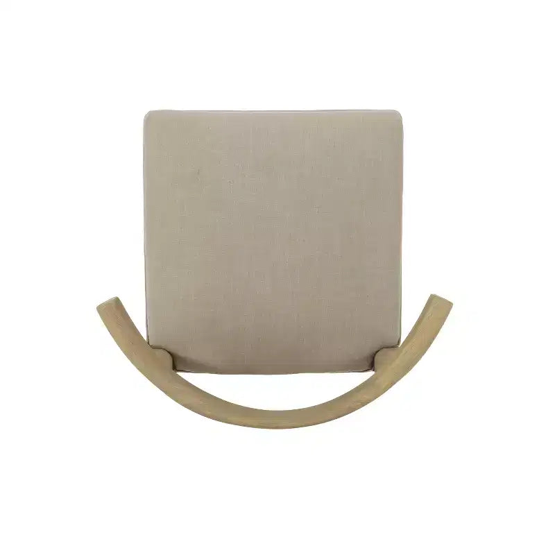 Chaises de salle à manger en bois rembourrées de tissu, style moderne mi-siècle (ensemble de 2)
