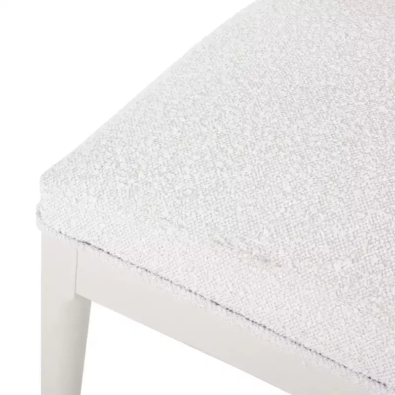Chaises de salle à manger en bois rembourrées de tissu, style moderne mi-siècle (ensemble de 2)