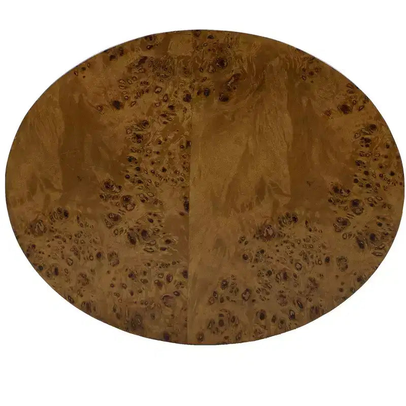 Runder Beistelltisch in Trommelform aus Burl-Holz