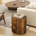 Table d’appoint cylindrique ronde en bois de ronce