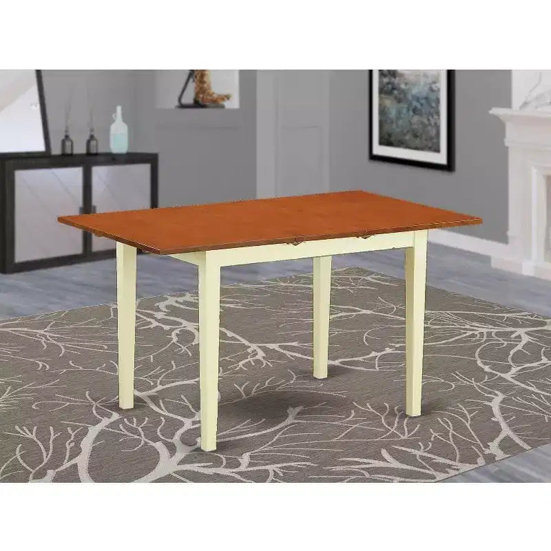 Table rectangulaire avec 12 rallonges papillon