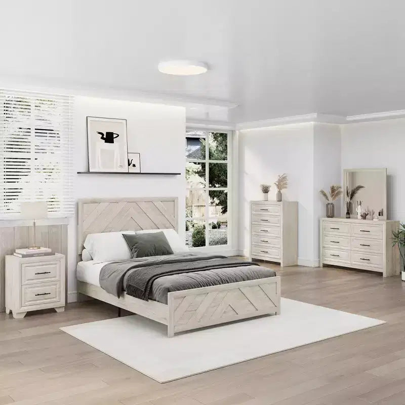 Estructura de cama de madera con cabecero y plataforma de madera, base de colchón con soporte de láminas silencioso, no necesita somier, fácil de montar