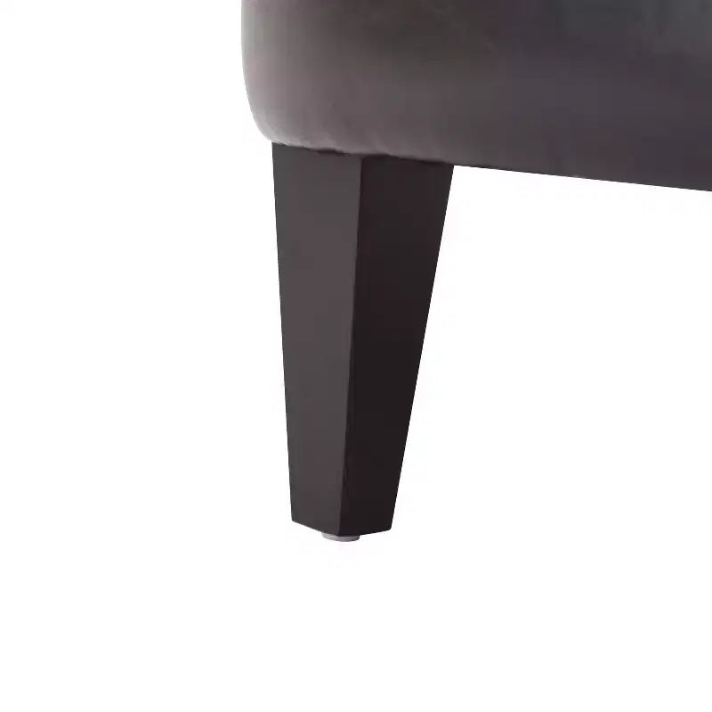 Fauteuil d’appoint vintage rembourré à capitons, fauteuil à oreilles classique avec clous décoratifs et pieds en bois