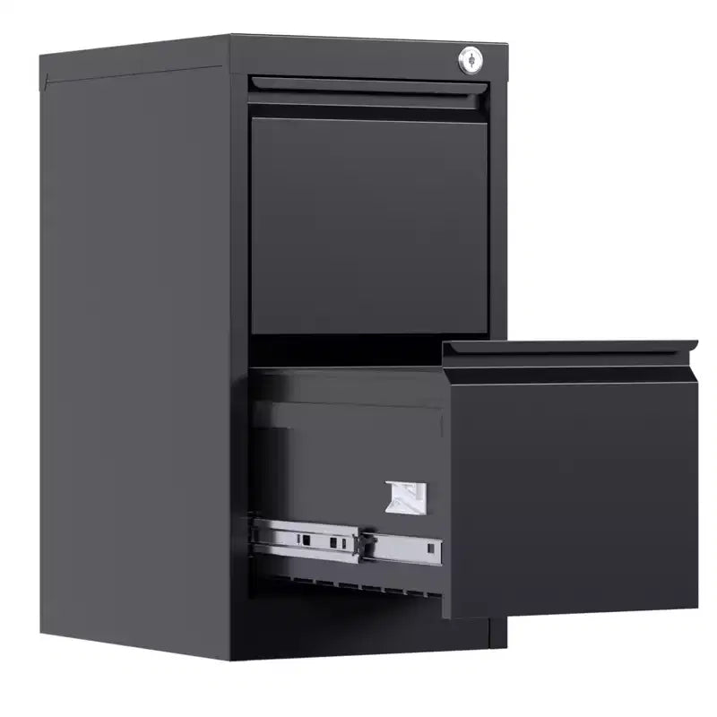 Classeurs, armoires de rangement métalliques noires à 3 tiroirs verrouillables pour le bureau à domicile, pour dossiers suspendus au format Letter/Legal/F4/A4