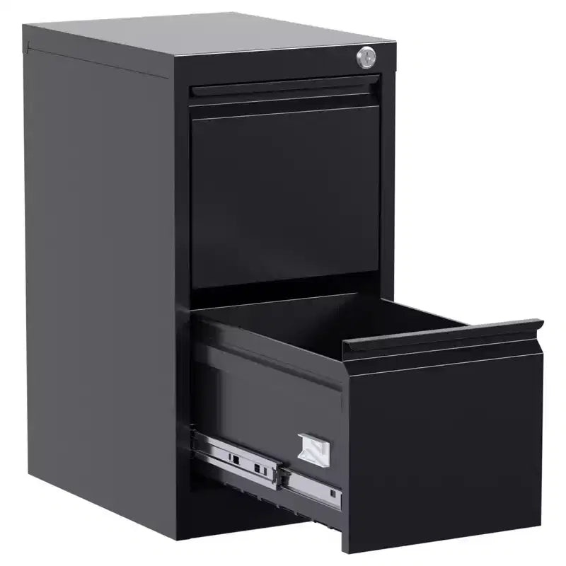 Classeurs, armoires de rangement métalliques noires à 3 tiroirs verrouillables pour le bureau à domicile, pour dossiers suspendus au format Letter/Legal/F4/A4