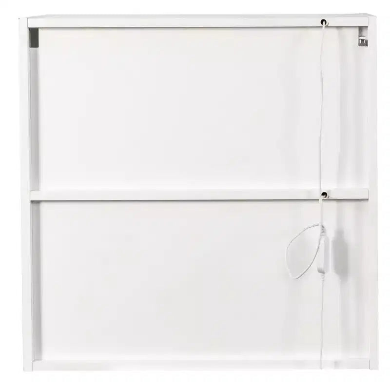 Armoire murale blanche de rangement pour salle de bain avec portes vitrées
